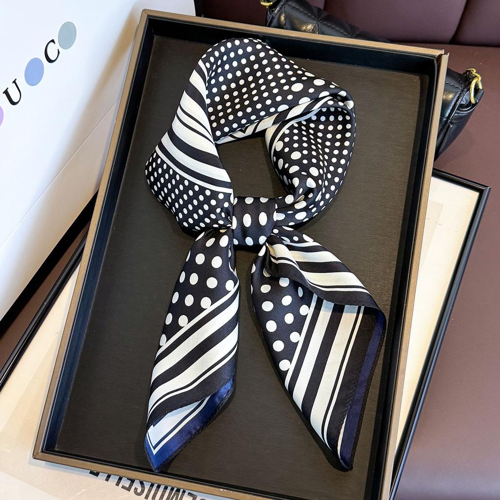 100% Natural Twill Silk Scarf For Women Double Side Female Foulard Headband Shawl Square Neckerchief Lady Hijab Bandana Scarves