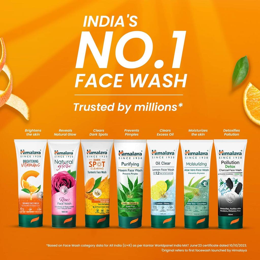 Himalaya Tan Removal Orange Face Wash 100ml Pack Of 1 Deep Cleanser Moisturizing Skin Care