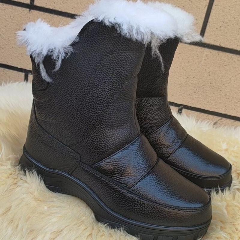 

Waterproof and non-slip fur integrated snow boots for men and women, wear-resistant, cold-proof and warm, thickened and ultra-light 46