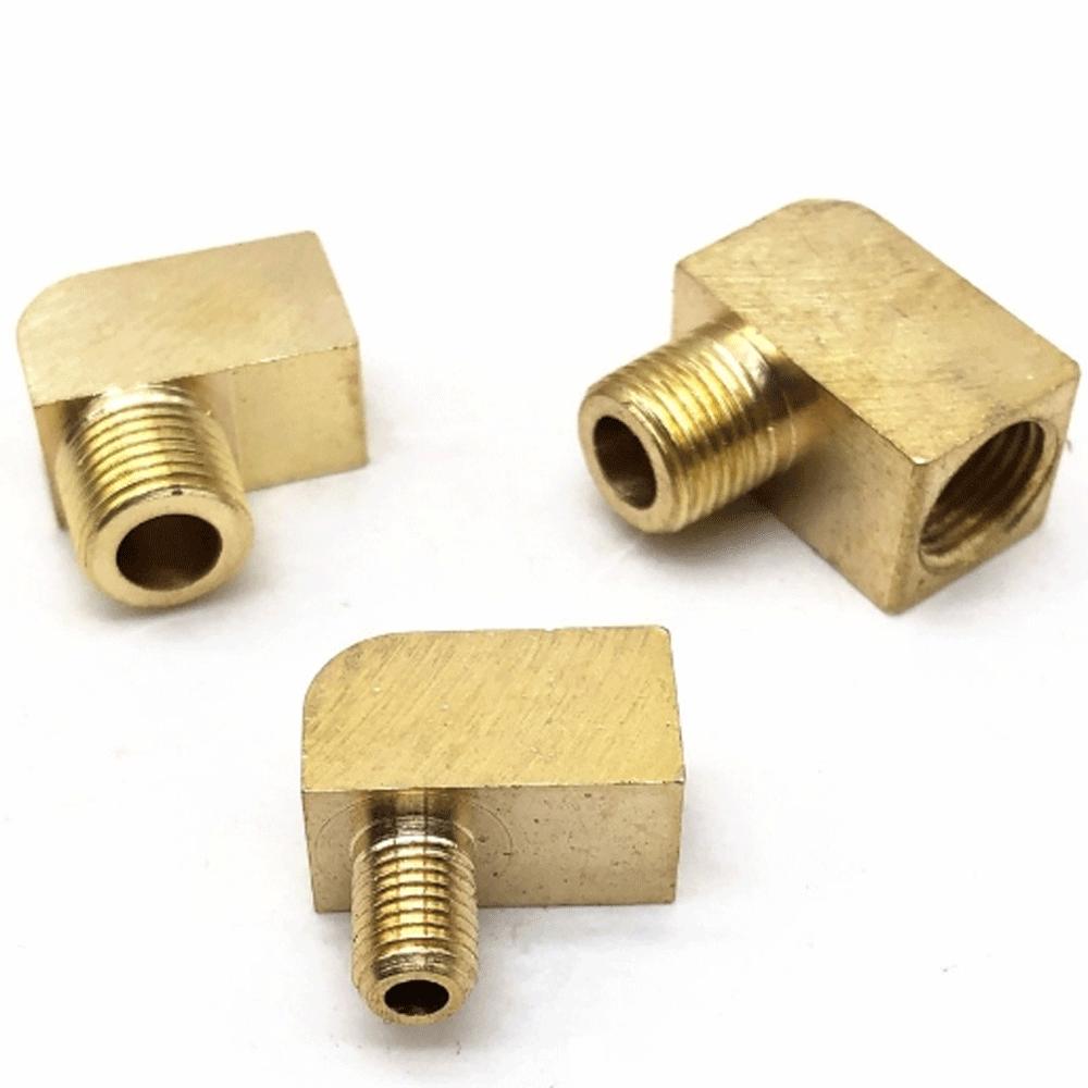 M6 M8 M10 1/8" BSP Male Female Elbow 90 Degree Block Brass Pipe Fitting Connector For Compreesion Fitting Oil Lubrication