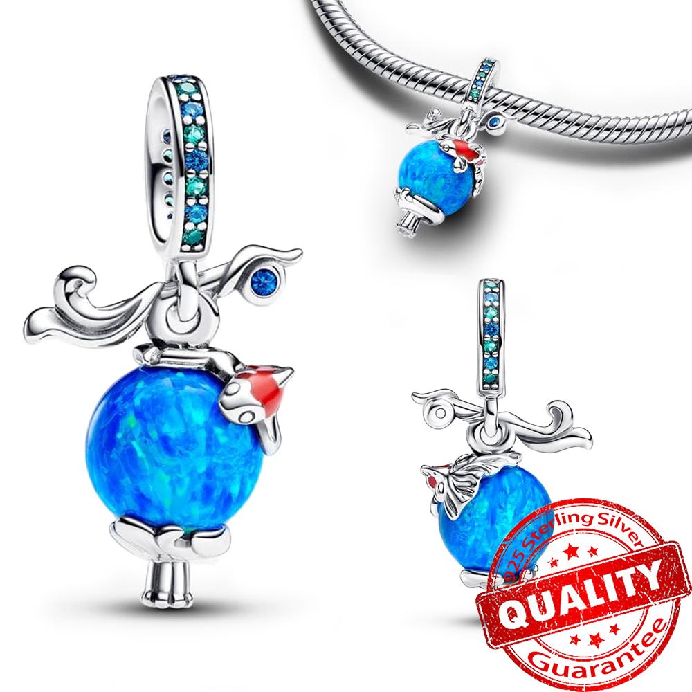 Copper Starfish Beads & Butterfly & Dragonfly Dangle Charm Fit Snake Bracelet Boutique Necklace Blue Pendant Gift