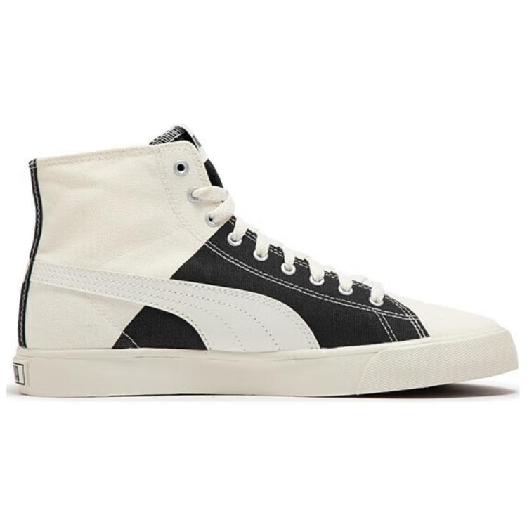 Puma Bari Fashion Comfortable Durable Breathable Mid-Top Canvas Shoes Unisex Sneakers White Black 399317-01