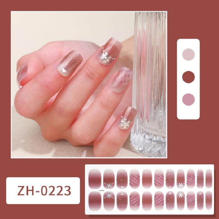 22Pcs Nail Wraps Polish Strips Self Adhesive Nail Polish Sticker Gel Nail Strips