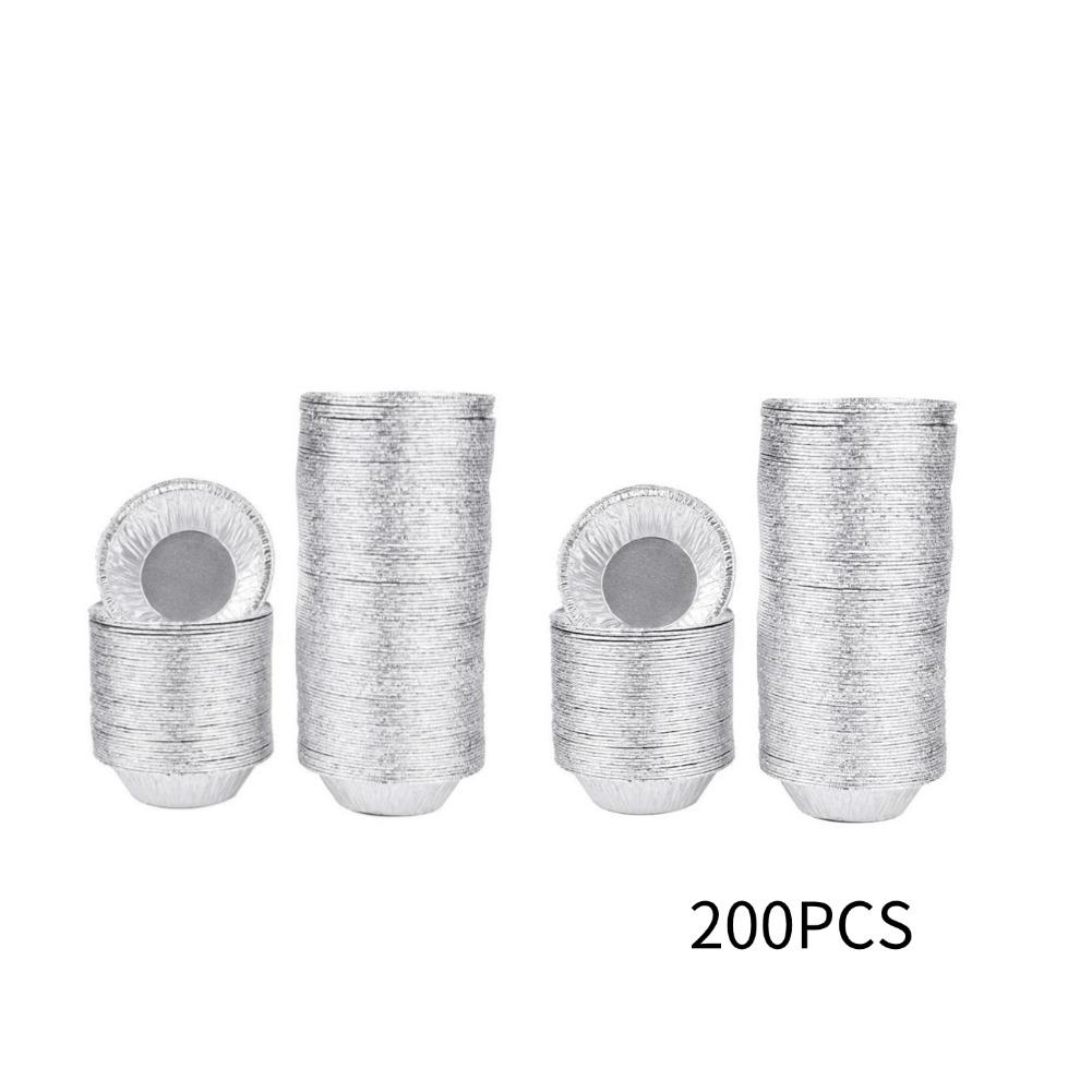 100/200Pcs Egg Tart Molds Aluminum Foil Cupcake Mold Disposable Cake Cookie Mold Mini Pot Egg Tart Molds Baking Tray Tartlets
