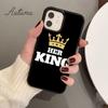 Couples Her King His Queen Phone Case for iPhone 17 Air 15 16 11 12 13 14 Pro Max Plus Cover coque Fundas Shell
