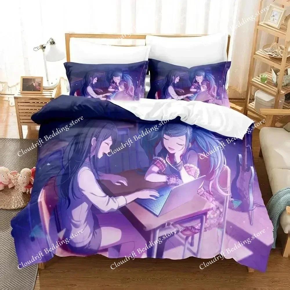 Hoshino Ichika Project SEKAI Bedding Set Polyester Quilt Cover Pillowcase Comforter King Queen Size Boys Adult Duvet Cover Set02