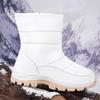 Large Cotton Shoes Winter Warm and Fleece Extra Thick Fur Integrated Snow Boots Large Size Cold-resistant Medium Tube Outdoor
