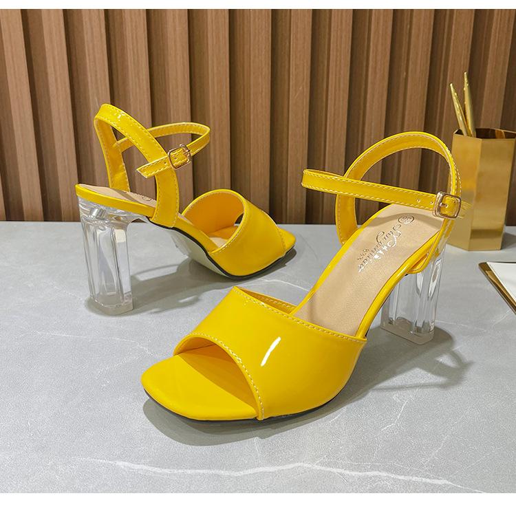 High Heel Women's Transparent Buckle Sandals