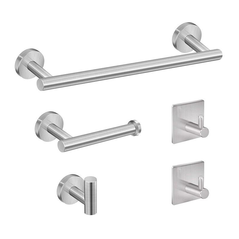 10Pcs Stainless Steel Bathroom Hardware Set Wall Mounted Towel Rail Bar Rack Bathroom Accessories