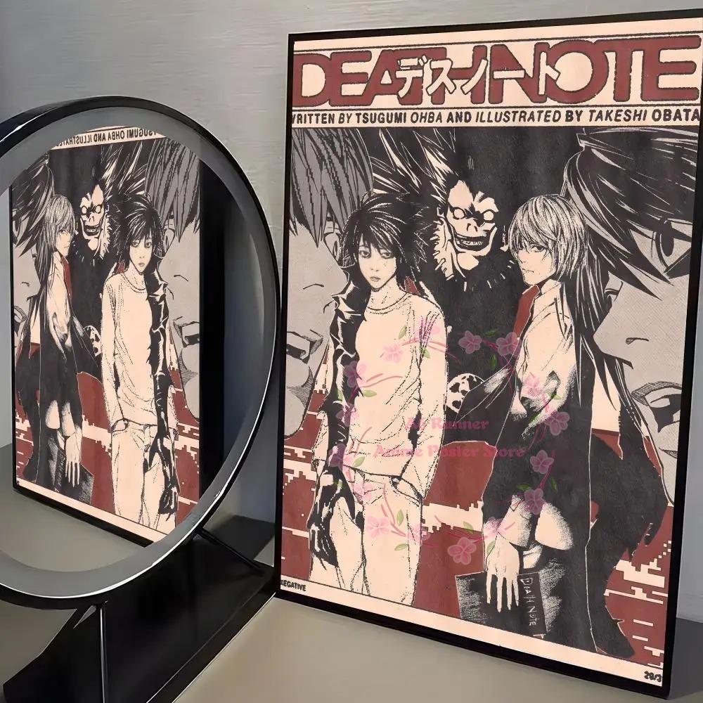 

Anime D-Death Note Painting Calligraphy High-Quality Cotton Canvas Poster Wall Art For Living Room Modern Coffee House Decor A4 21X30cm No Frame