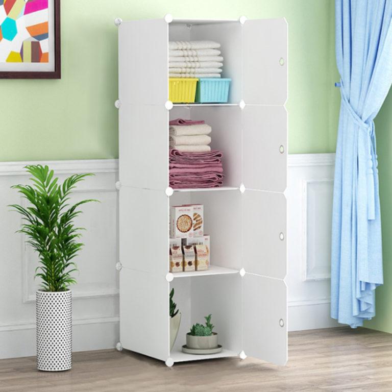 Modular Wardrobe Wardrobe Wardrobe White Shelves Bookshelf Post