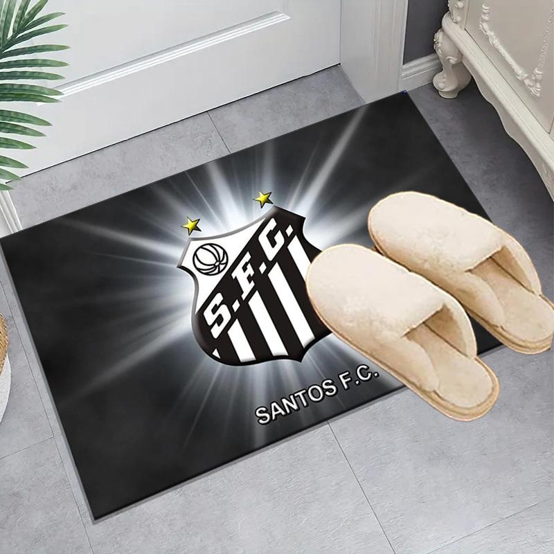 1PC Santos Futebol Emblem Rug Game Carpet, Floor Mat for Bedroom Living Room Entryway Rug, Home Decor Idea Gift for Christmas birthday
