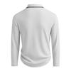 Men's Long Sleeve Polo Shirt Classic Button Placket Business Casual Golf Top for Spring Fall Wear