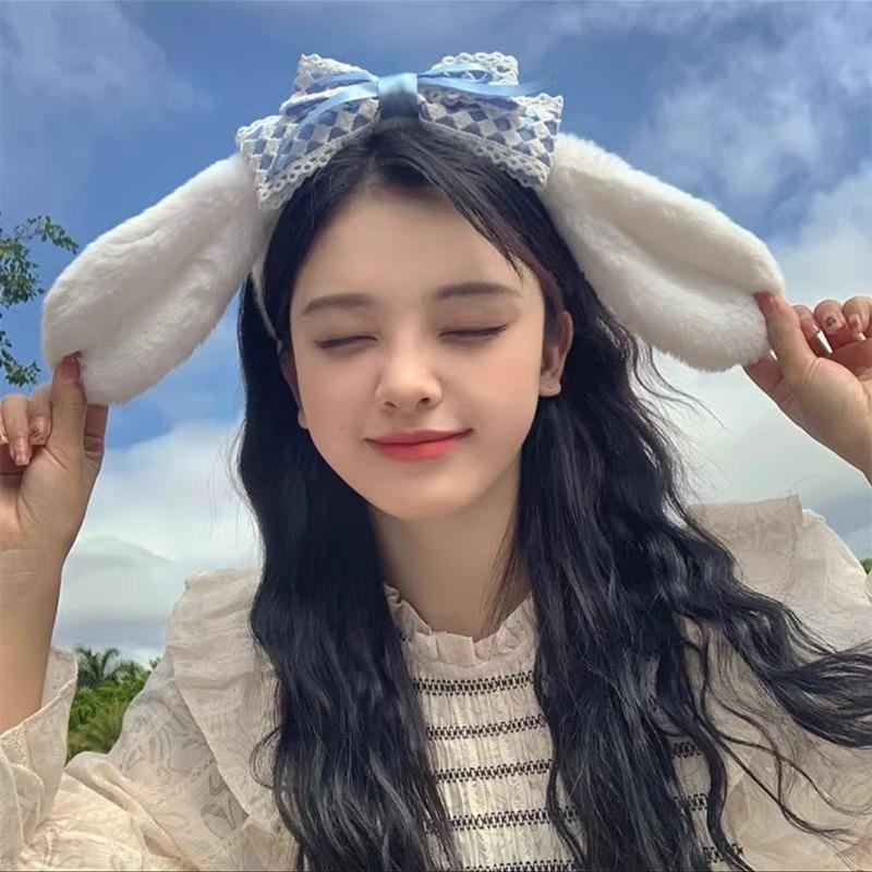 Cinnamoroll Hair Accessories Cute Dog Headband Cartoon Plush Headband Cosplay Internet Celebrity Bow Cute Headband