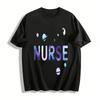 T-shirt met Verpleegkundige Thema Print Comfortabele Casual Top Voor Medisch Personeel T-shirt van puur katoen