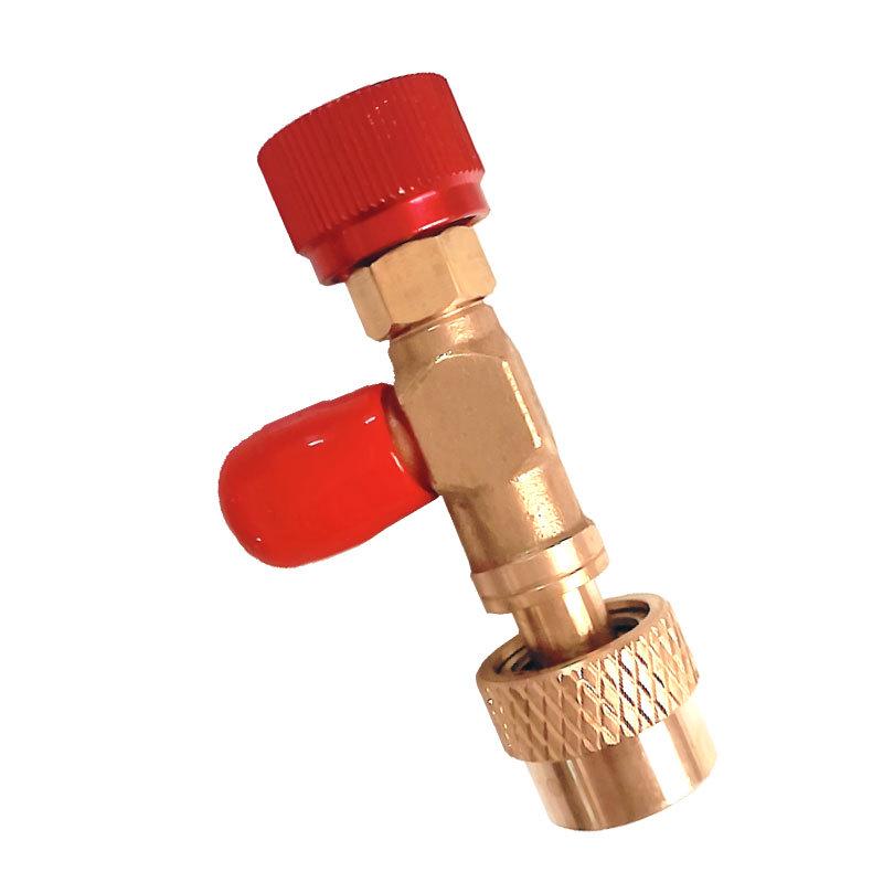 HS-1223 R410 Refrigerant Charging Valve (5/16 SAE Male & Female Threads) - 1 Piece.