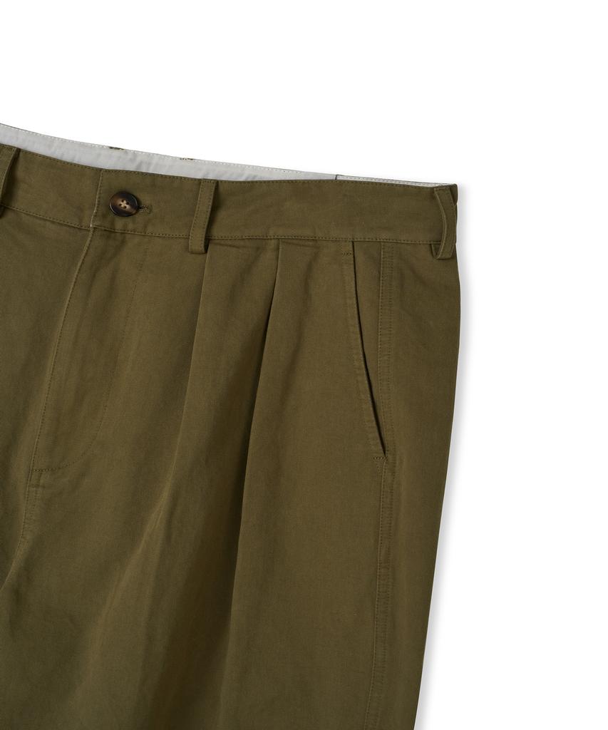 HEAVYI Heavy Cotton One-Pleat Pants_Olive