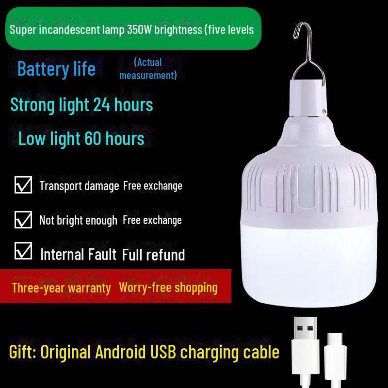 Emergency Wireless Camping Bulb - Super Bright Lighting for Power Outages and Night Markets