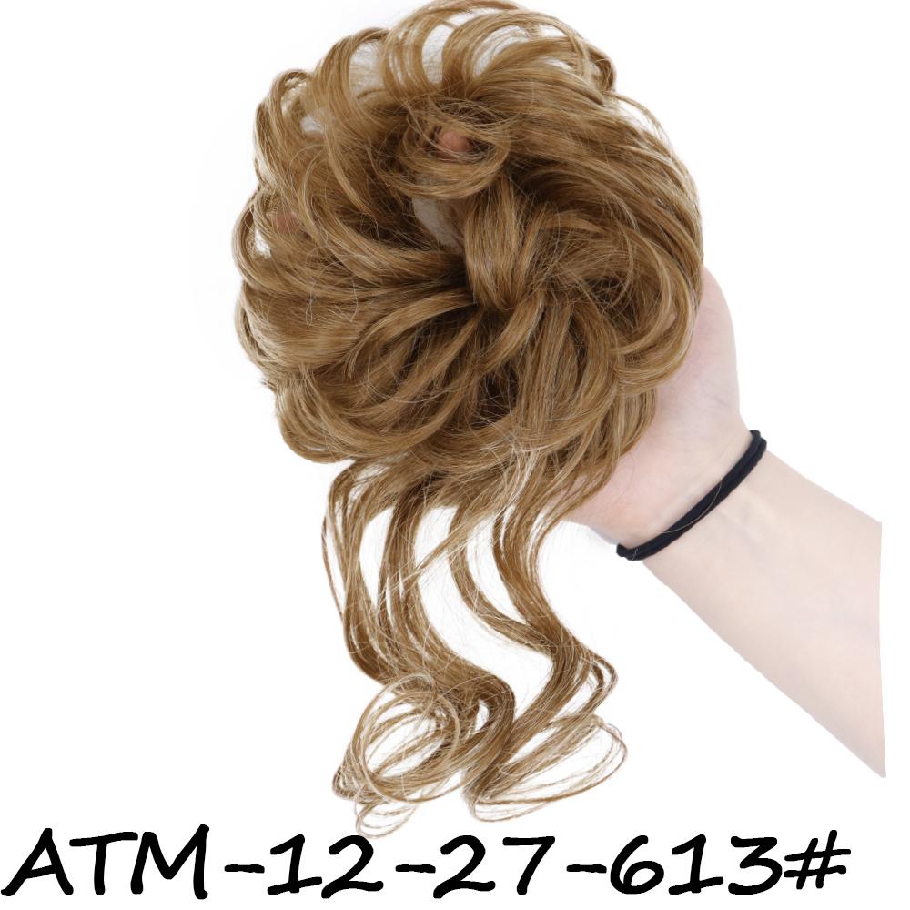 MISS WIG Syntetický prodlužovací drdol Drdol Rozcuchaný kudrnatý pásek do vlasů Pružné kudrnaté falešné vlásenky pro ženy Vlásenky