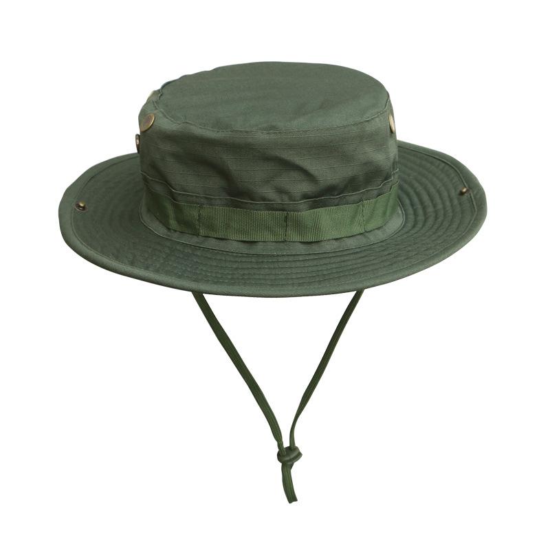 Men's Camouflage Bucket Hat Set: Multifunctional, Breathable, Sun-Protective Fishing Hat with Round Brim.