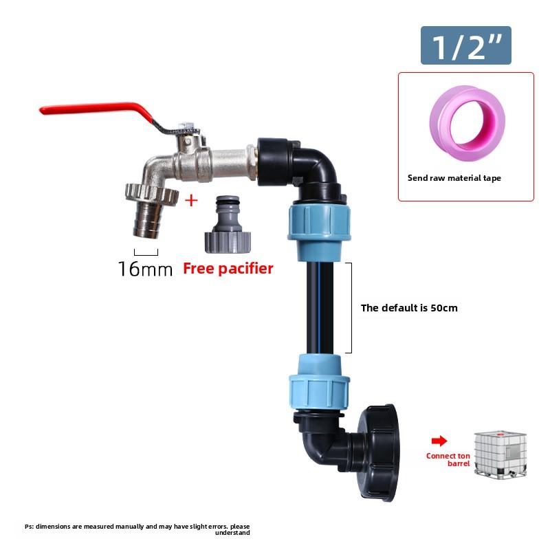 IBC Adapter Connection Kit 3/4 "Outlet Faucet For Tank Container Rainwater Tank IBC Gooseneck Outlet Tap