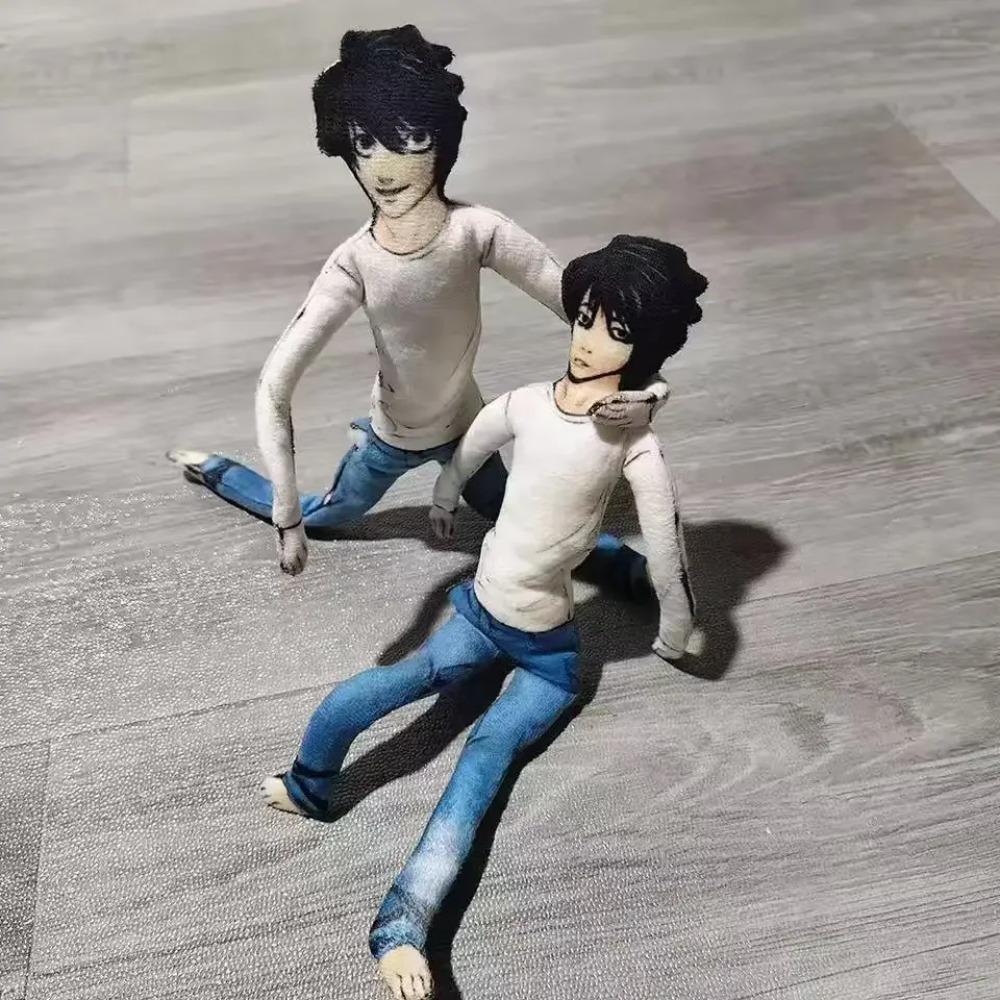 Păpușă Cosplay Anime Death Note L·Lawliet Păpuși de Pluș Umplute Articulații cu Sârmă de Fier Flexibile Modă Decorațiune Cameră Cadouri de Halloween