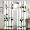 Cute Cartoon Panda High Shading Window Curtain Various Styles of Panda Patterns Thick Blackout Drape Child Bedroom Living Room
