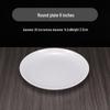 White Melamine Round Plate - Imitation Porcelain, Large and Durable, Perfect for Hotels and Restaurants