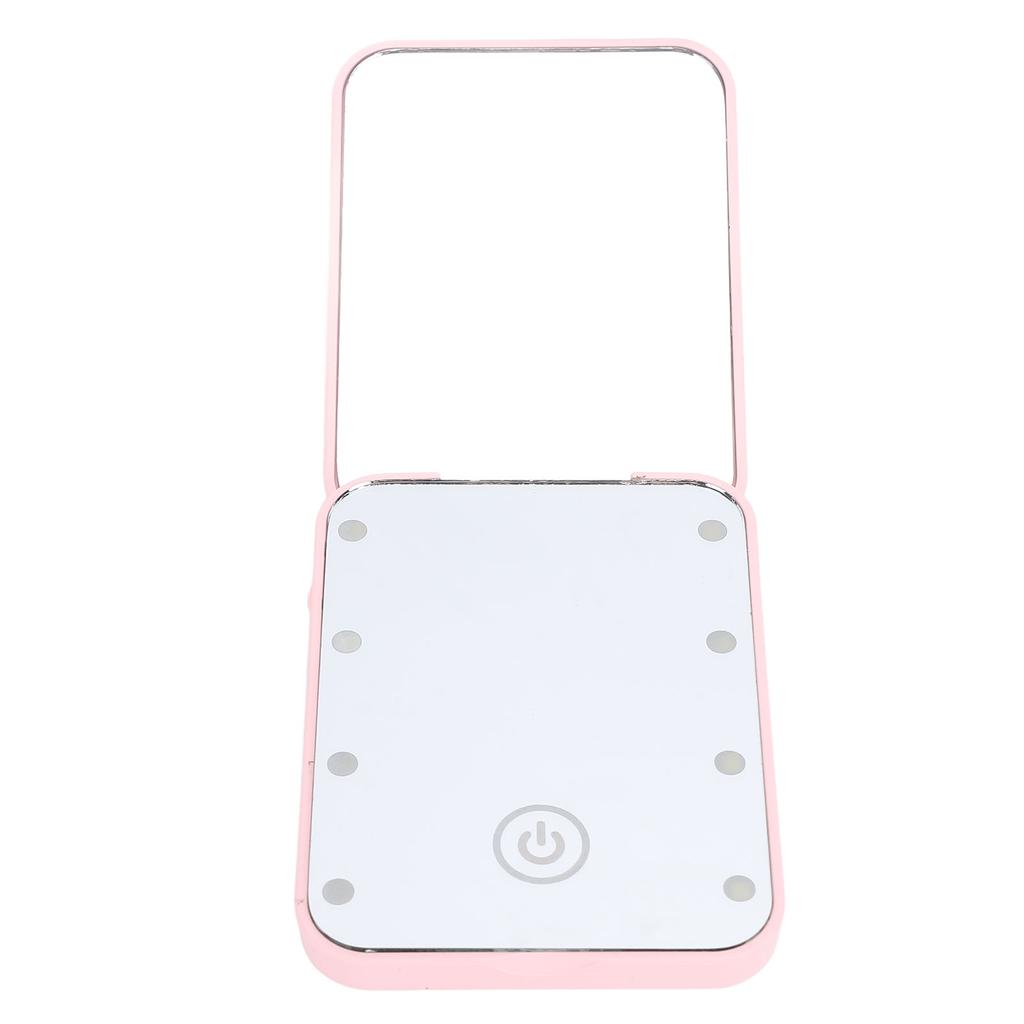 Compact LED Travel Makeup Mirror 2 Sided Magnification Rechargable Portable Handheld Small Lighted Cosmetic Mirror