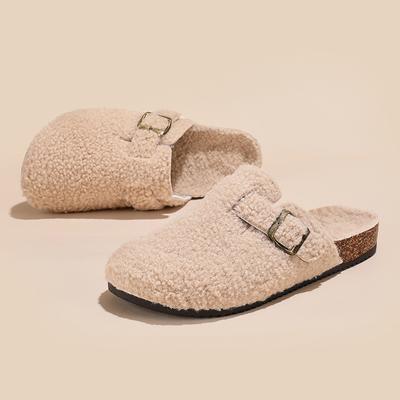Pantofole Baotou Casual da Donna alla Moda Pantofole da Casa da Uomo Inverno Nuovo Articolo da Interno Peluche Calde Mezza Pantofole Scarpe Pigre Taglia Grande