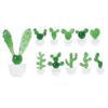 Cactus Ornaments Good Craftsmanship Decorative Glass Miniature Cactus Bonsai Figurine