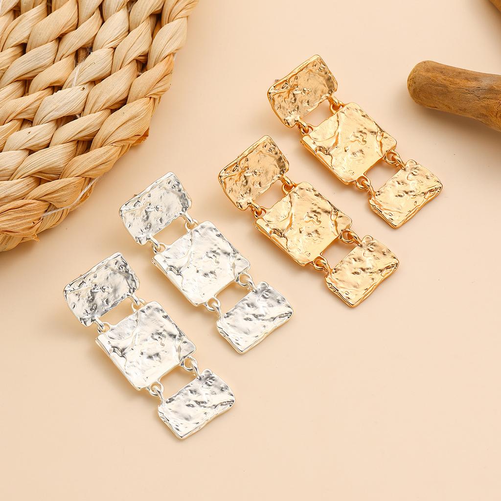 New Chinese Retro Earrings, Premium Sense Alloy Matte Temperament Earrings, Autumn and Winter Retro Earrings