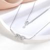Accessories New 925 Sterling Silver Love Infinite Necklace Women's Niche Design Personalized Bow Neck Chain ins