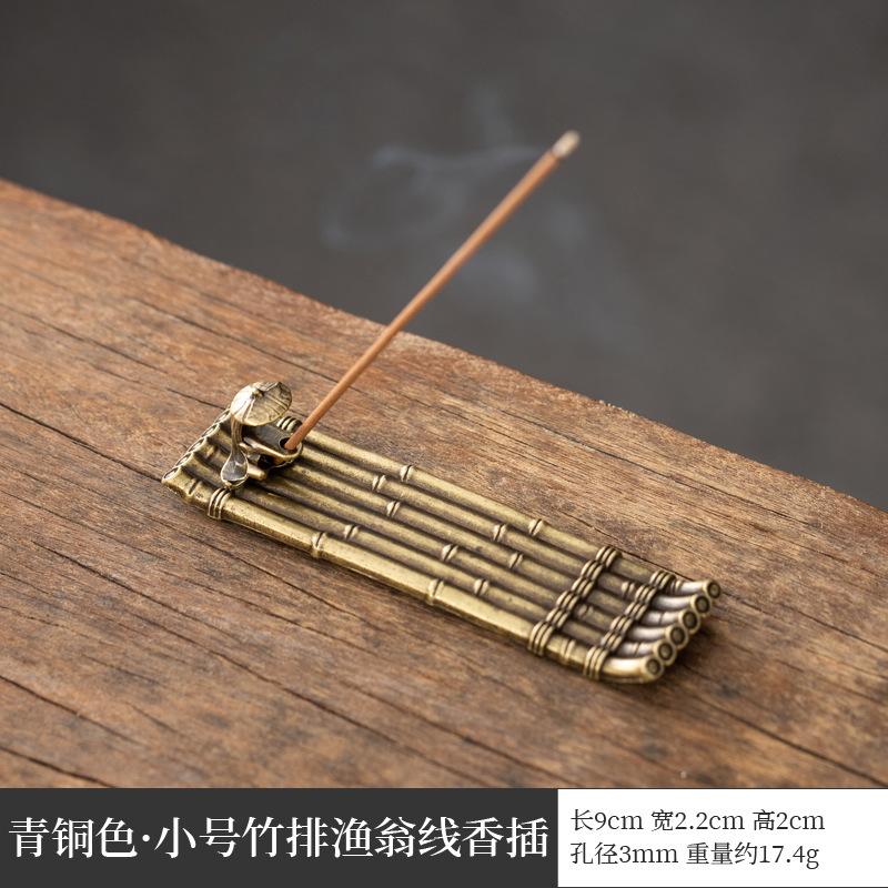 Alloy Incense Stick Holder with Design, Small Short Size