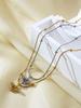 1 Piece Simple Temperament Niche Light Luxury Stainless Steel 18k Gold Plated Street Trend Bee Pendant Necklace