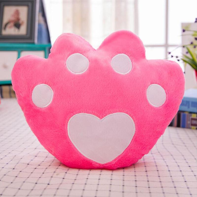 Luminous Pillow Star Cushion Colorful Glowing Pillow Plush Doll Star Heart Bear Paw Led Light Toys For Girl Kids Christmas Gifts
