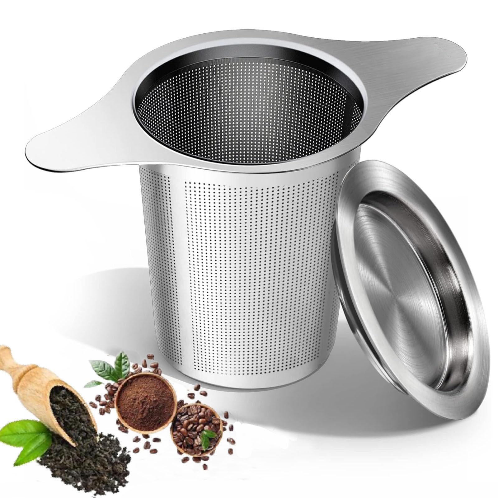 

SensaBliss Stainless Steel Tea for Mugs and with Dual Handles and Deep Tea Insulates Tea Dishwasher for Tea and Coffee Strainer, Ultra-Fine Mesh,