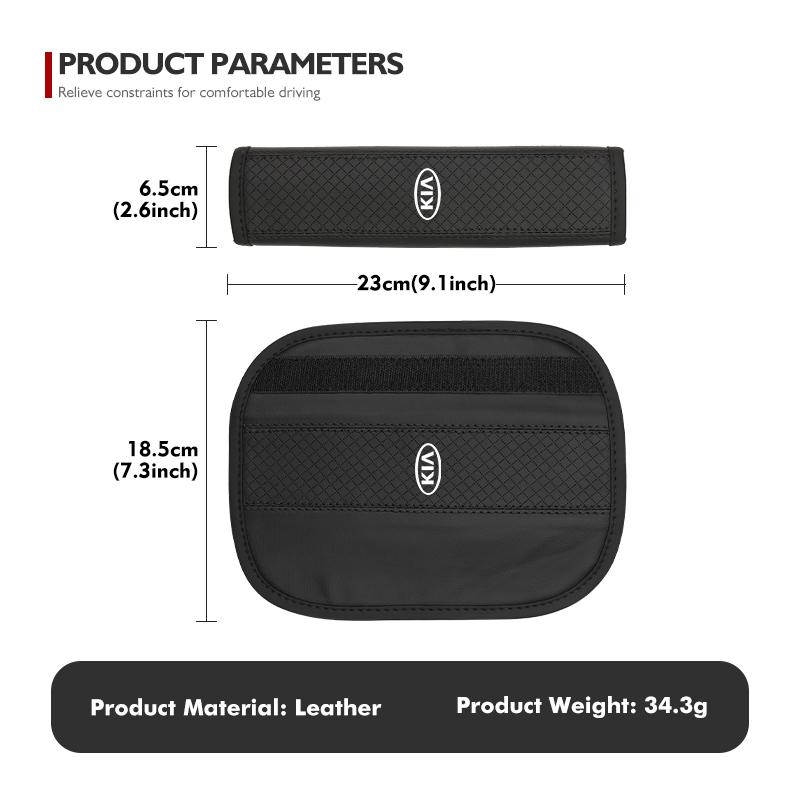 AQH1  For KIA Car Safety Belt Shoulder Protector Pad Leather Seat Belt Cover Accessories K5 K2 Rio Optima Sportage Venga Sorento