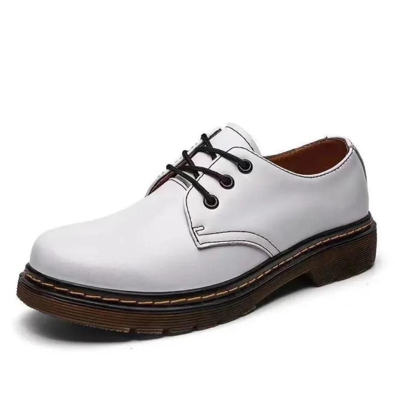 Mens Casual Shoes High Quality Cowhide Leather Shoes Classic Lace Up Oxfords Men Business Office Footwear Round Head Derby Shoes