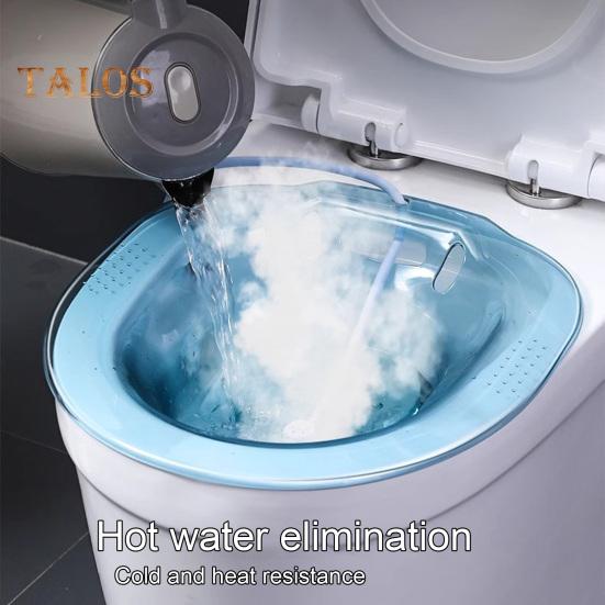 Hemorrhoids Sitz Bath Large-Capacity Wide Seating Area Anti-Overflow Toilet Wide Seat Universal Fit Sitz Bath