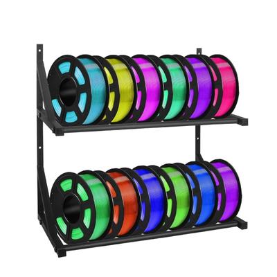 Sturdy Metal 3D Printer Filament Organizer Wall Mount Rack For 12 Spools Storage Stand For Home And Office Use