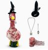 Porch Goose Costume Set with Hat Necklace Feather Accessories and Decorative Wrap for Holiday Seasonal Display