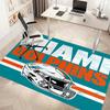 1pc Miami Dolphins logo Print Area Rug - Soft, Washable Non-Slip Indoor Mat, Living Room, Home Office Decorative Rug,Office Decorative