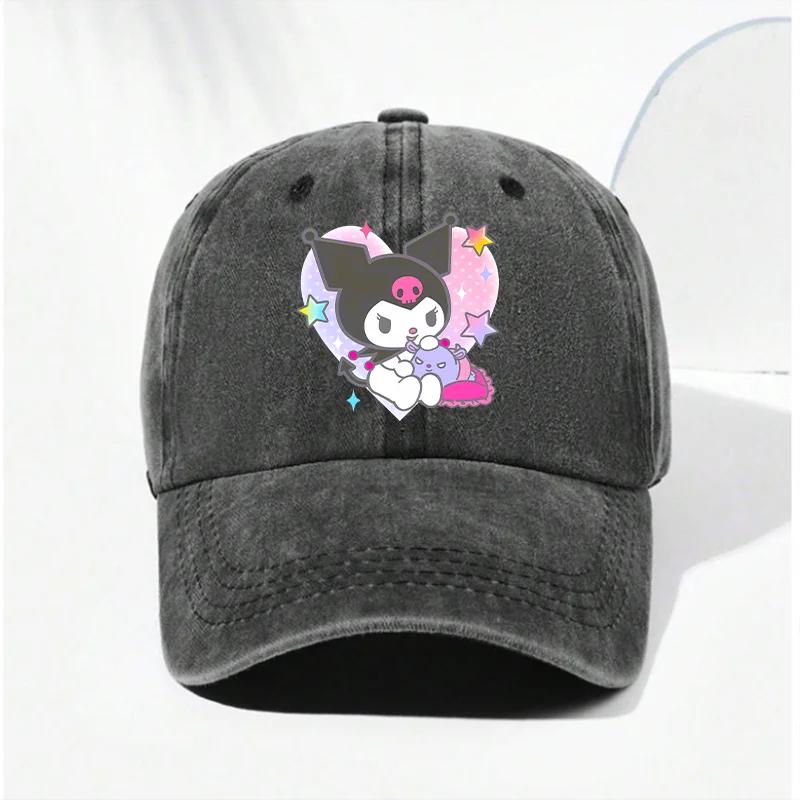 Kuromi Baseball Caps Adult Outdoor Hat Cute Anime Melody Cinnamoroll Sanrios Cap Cotton Cartoon Bonnet Girl Headgear Women Gift