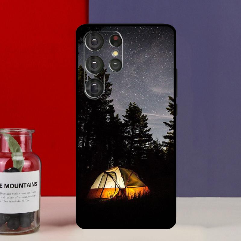 Camping Nature Mountain Funda Case For Samsung Galaxy S25 Ultra S9 S10 S20 S21 FE S22 S23 Plus S24 Ultra Phone Cover