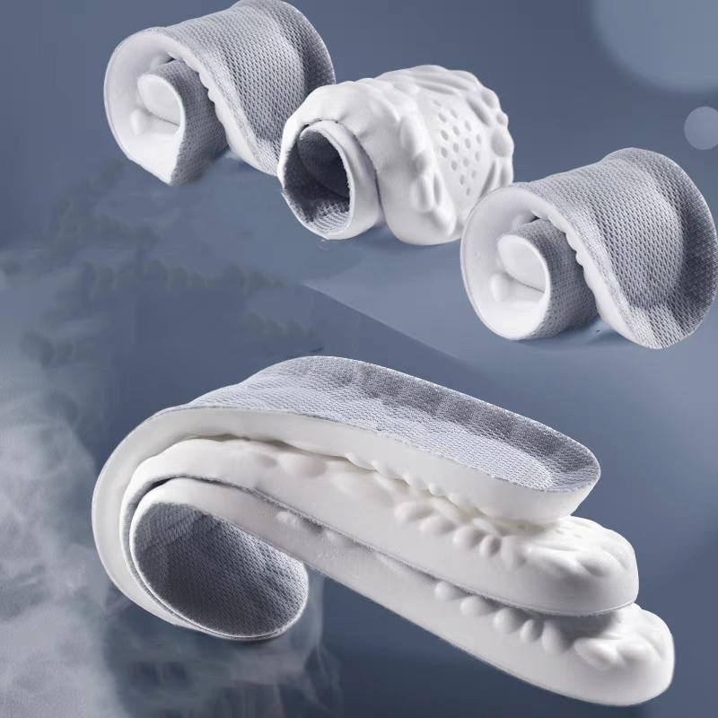 4D Massage Insoles Women Men High Elasticity Soft Shoe Pads Shock Absorption Cushion Arch Support Insole Orthopedic Inserts