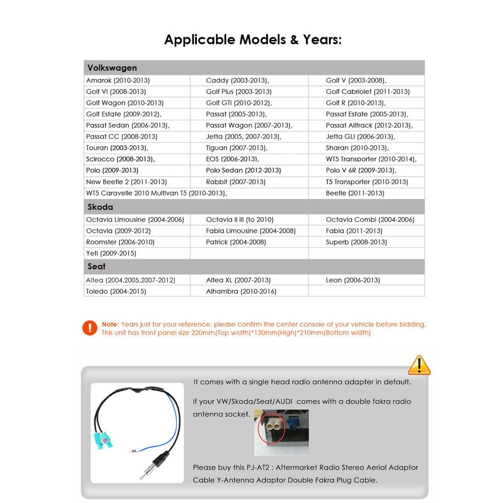 OSSURET 8" 2 Din Multimedia Player for Volkswagen Golf 5 Transporter VW Passat B6 Polo Jetta Skoda Seat Android 13 Intelligent Carplay Car Radio GPS