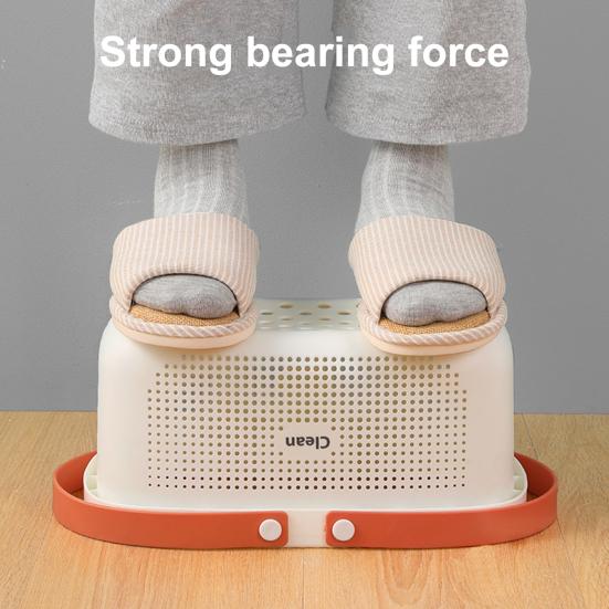 Bath Storage Basket with Handle Load Bearing Ventilation Holes Stable Bottom Easy Access Hollow Out Shampoo Toiletry Bath Basket Home Supply