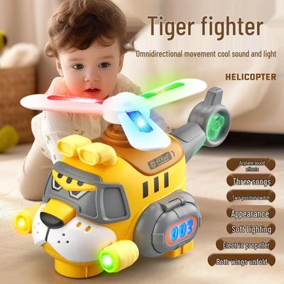 Electric Universal Helicopter Toy with Music, Lights, and Rotating Propeller for Kids