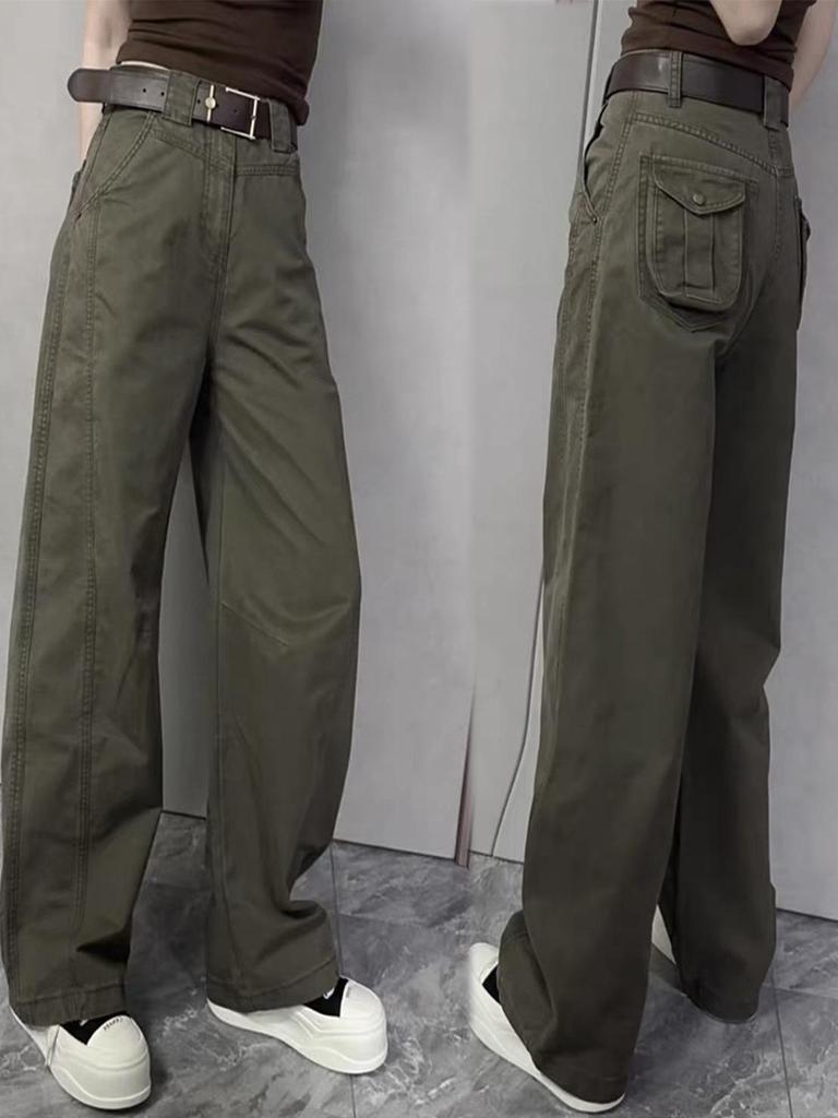 Women's High-Waist Loose Cargo Pants - Autumn/Winter 2025 Fashion